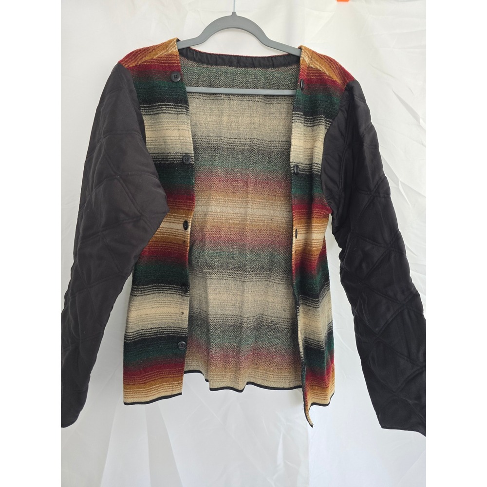 Woolrich Mens Striped Quilted Jacket Size S